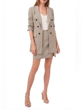 1.STATE Long Double Breasted Blazer